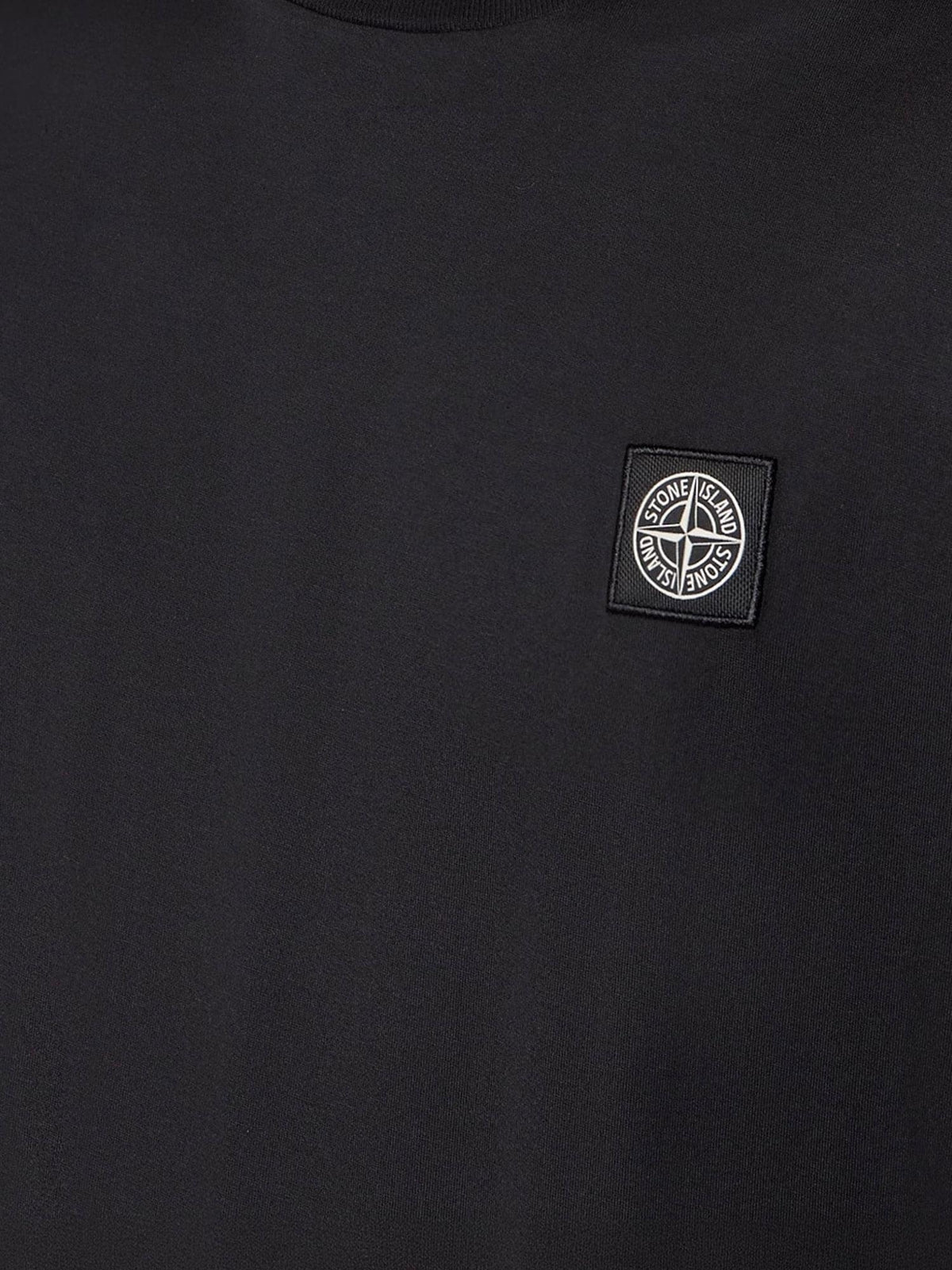 Stone Island Men Cotton T-Shirt With Front Logo Patch STONE ISLAND