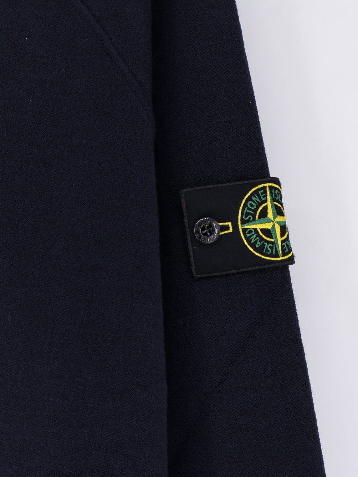 Stone Island Men Cotton Sweater With Side Logo Patch STONE ISLAND