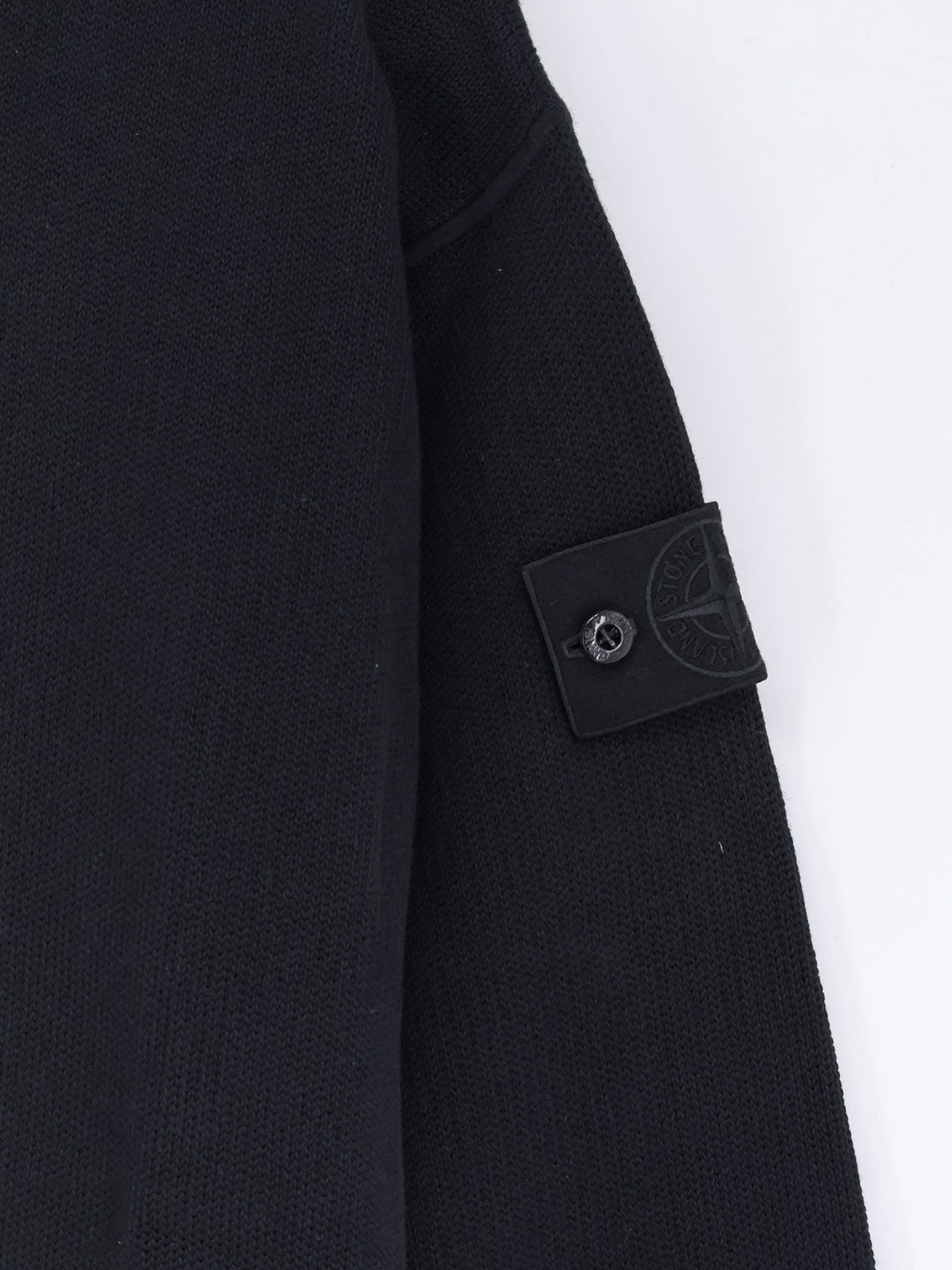 Stone Island Men Cotton Sweater With Ribbed Profiles STONE ISLAND