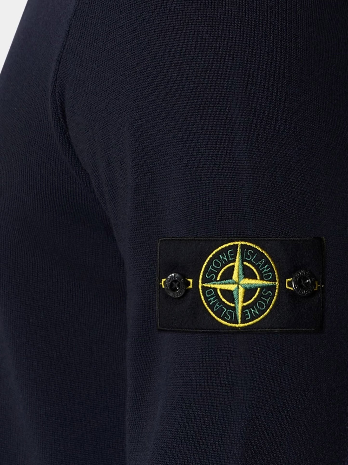 Stone Island Men Wool Sweater With Side Logo Patch STONE ISLAND