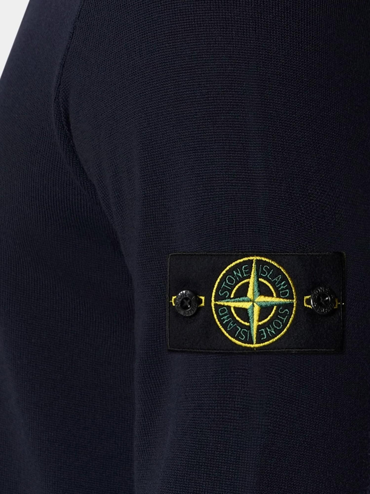 Stone Island Men Wool Sweater With Side Logo Patch STONE ISLAND