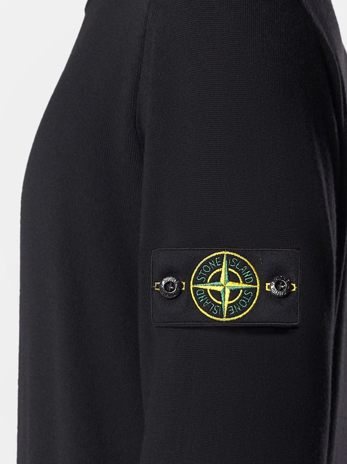 Stone Island Men Wool Sweater With Side Logo Patch STONE ISLAND