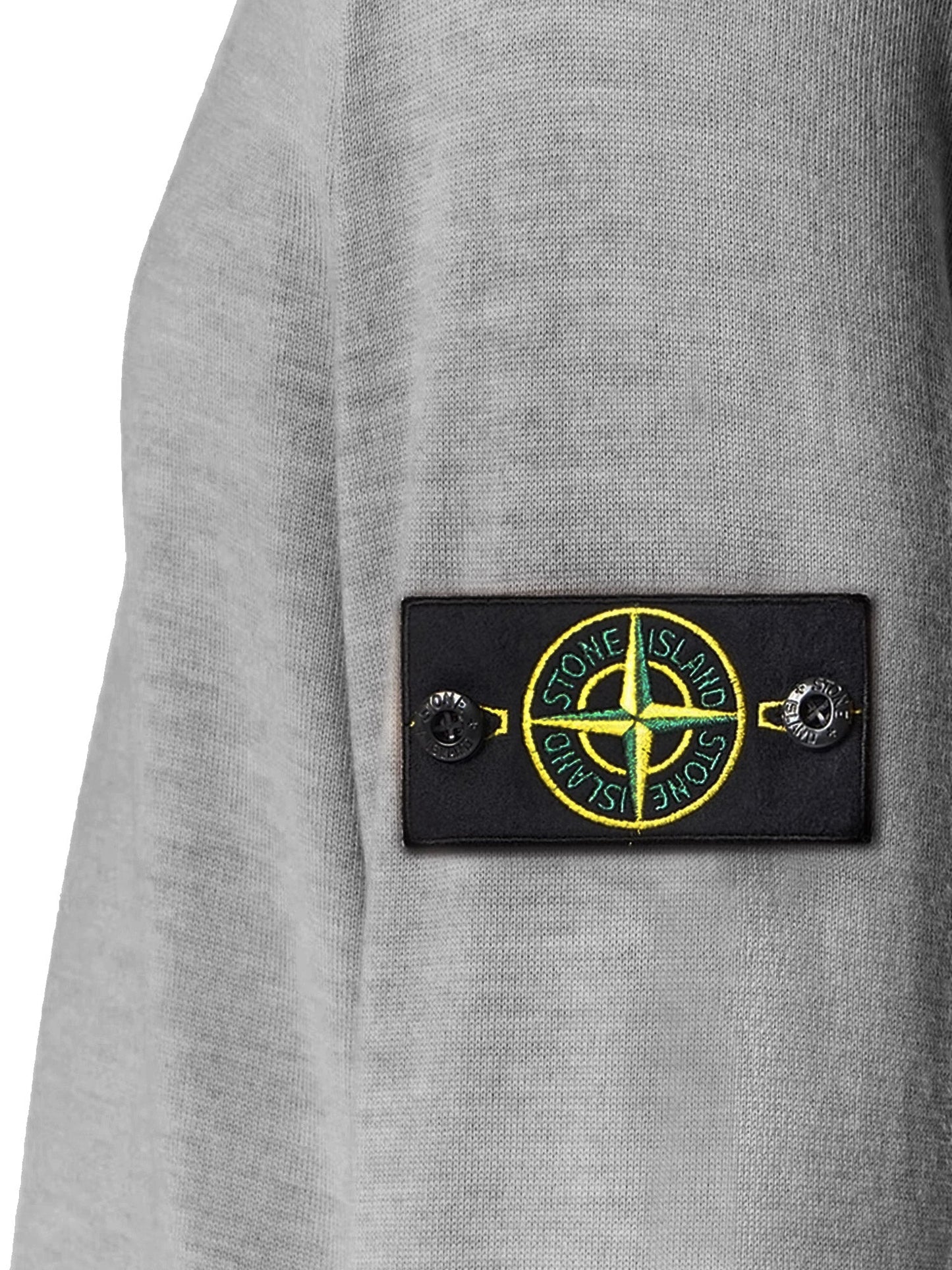 Stone Island Men Wool Sweater With Side Logo Patch STONE ISLAND