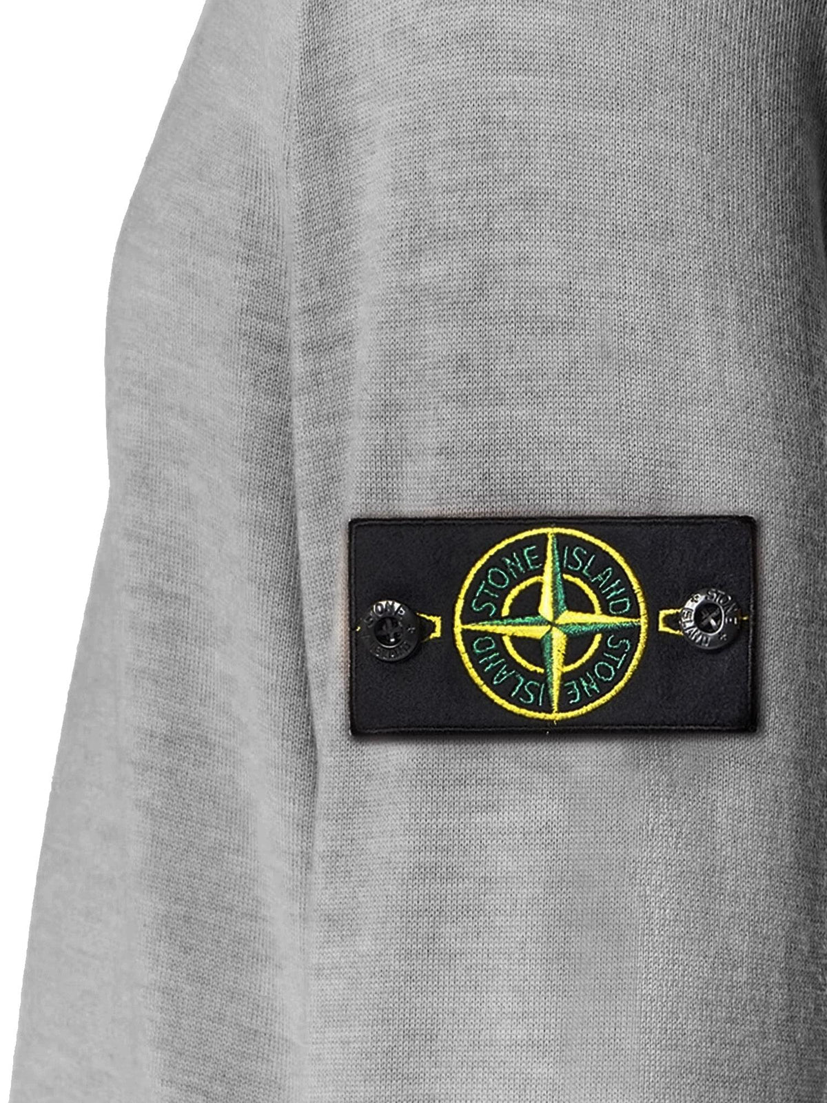 Stone Island Men Wool Sweater With Side Logo Patch STONE ISLAND