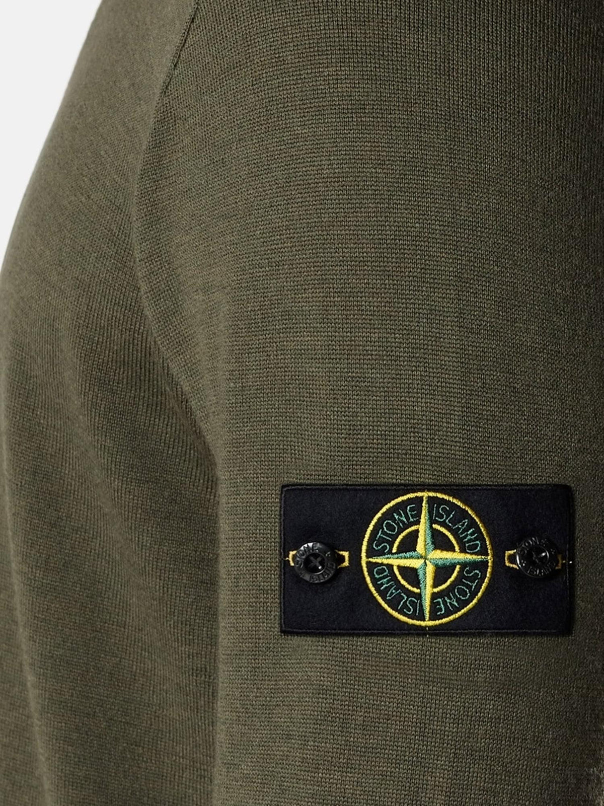 Stone Island Men Wool Sweater With Side Logo Patch STONE ISLAND