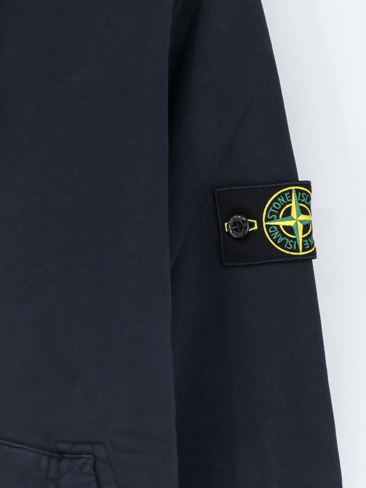 Stone Island Men Cotton Sweatshirt With Side Logo Patch STONE ISLAND