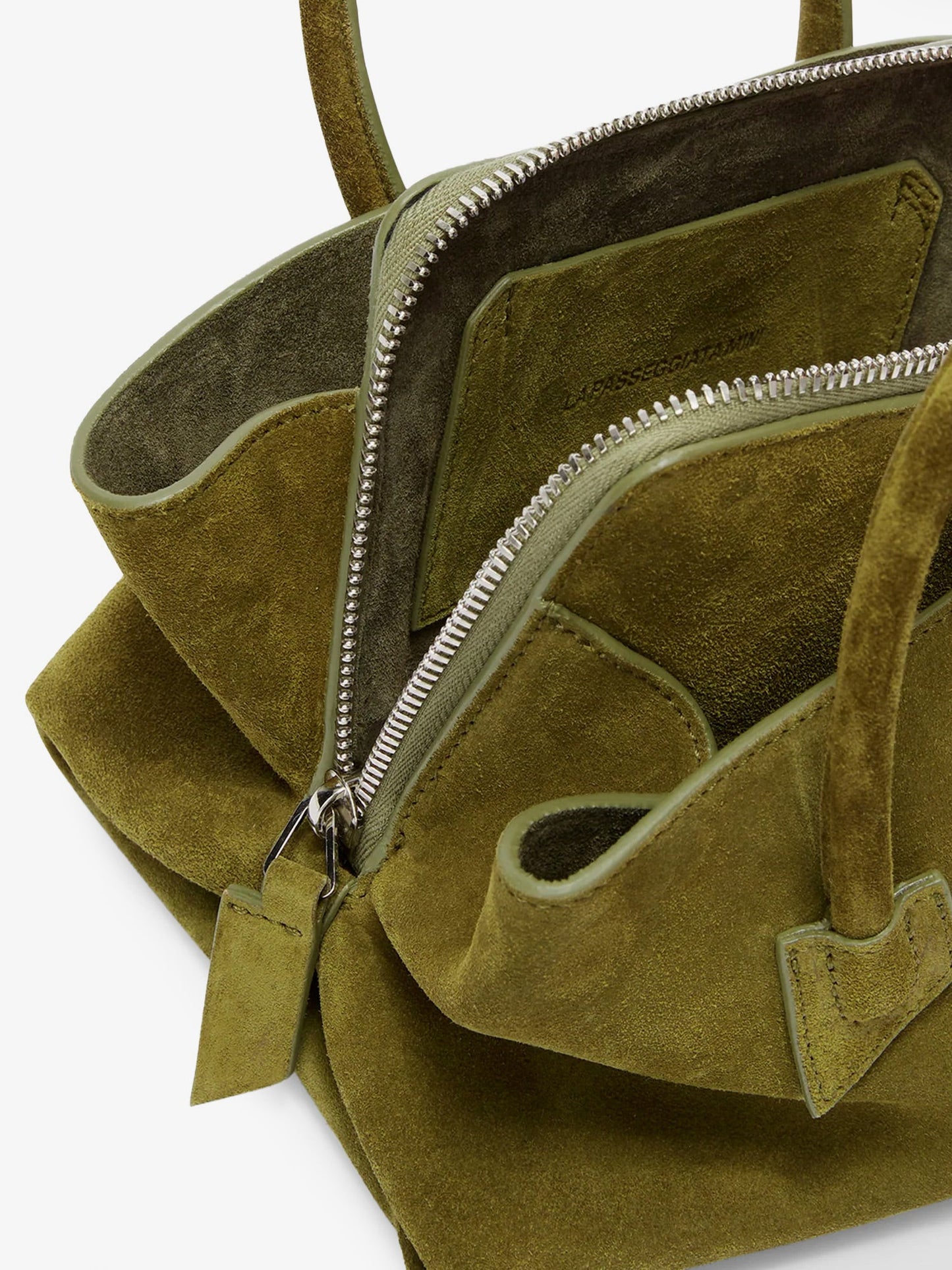 The Attico Women La Passeggiata Mini Suede Handbag THE ATTICO