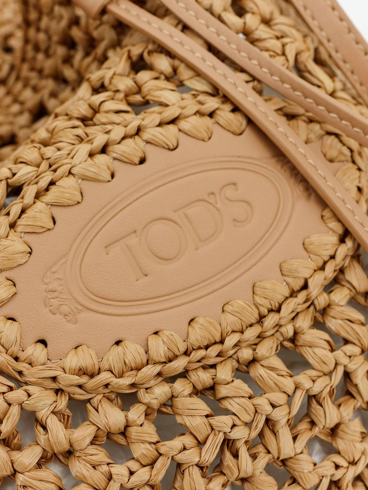 Tod's Women Raffia Bucket Bag With Crochet Motif TOD'S