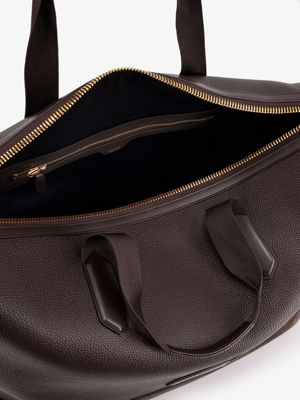 Tom Ford Men Leather Travel Bag With Suede Inserts TOM FORD