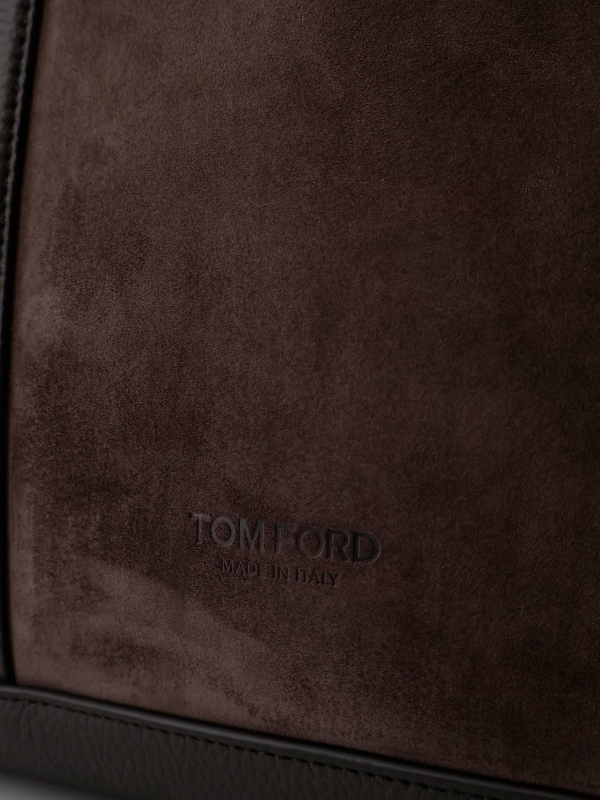 Tom Ford Men Suede Shopping Bag With Logo Engraved On The Bottom TOM FORD