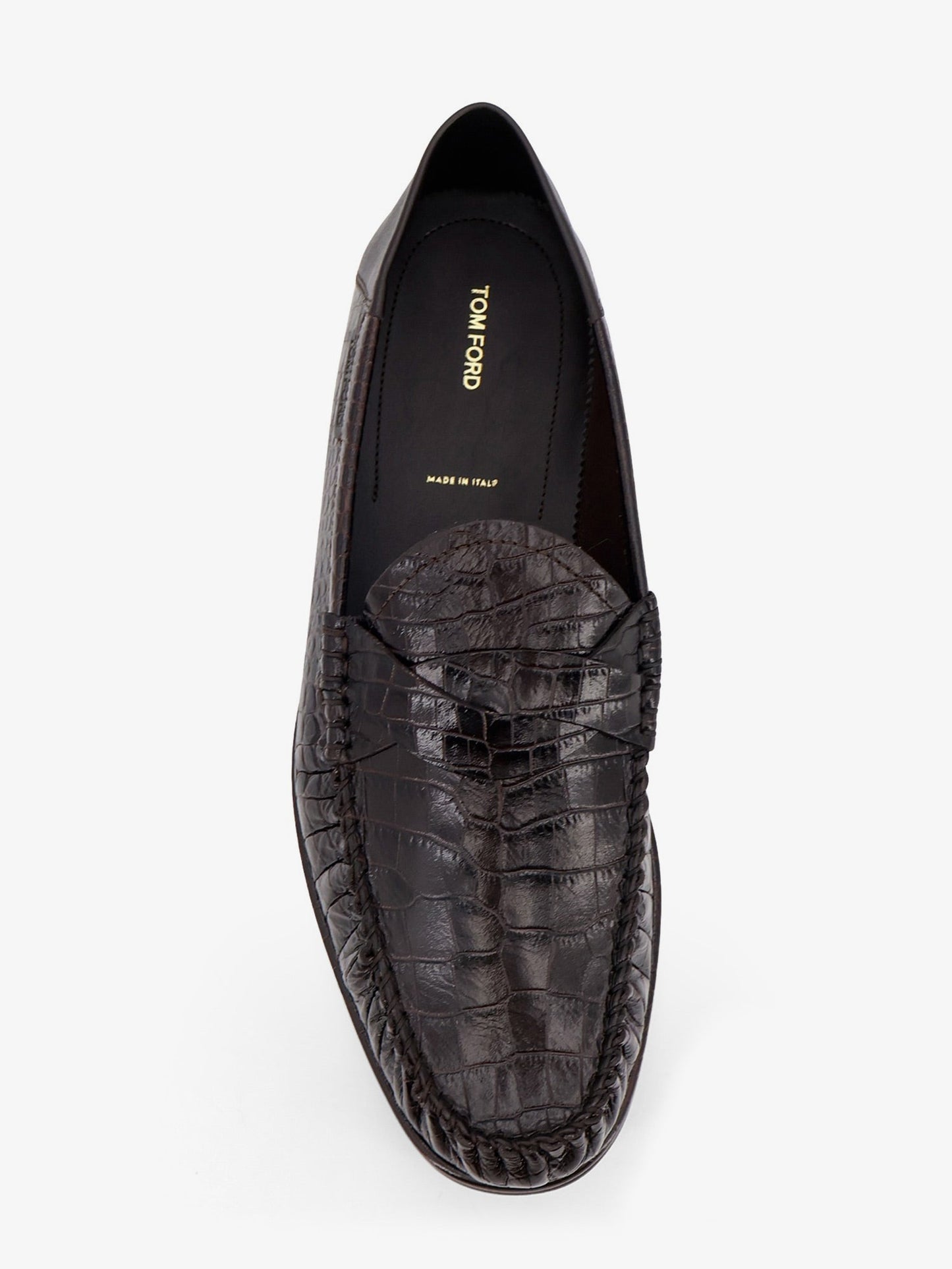 Tom Ford Men Crocodile-Print Leather Loafers TOM FORD
