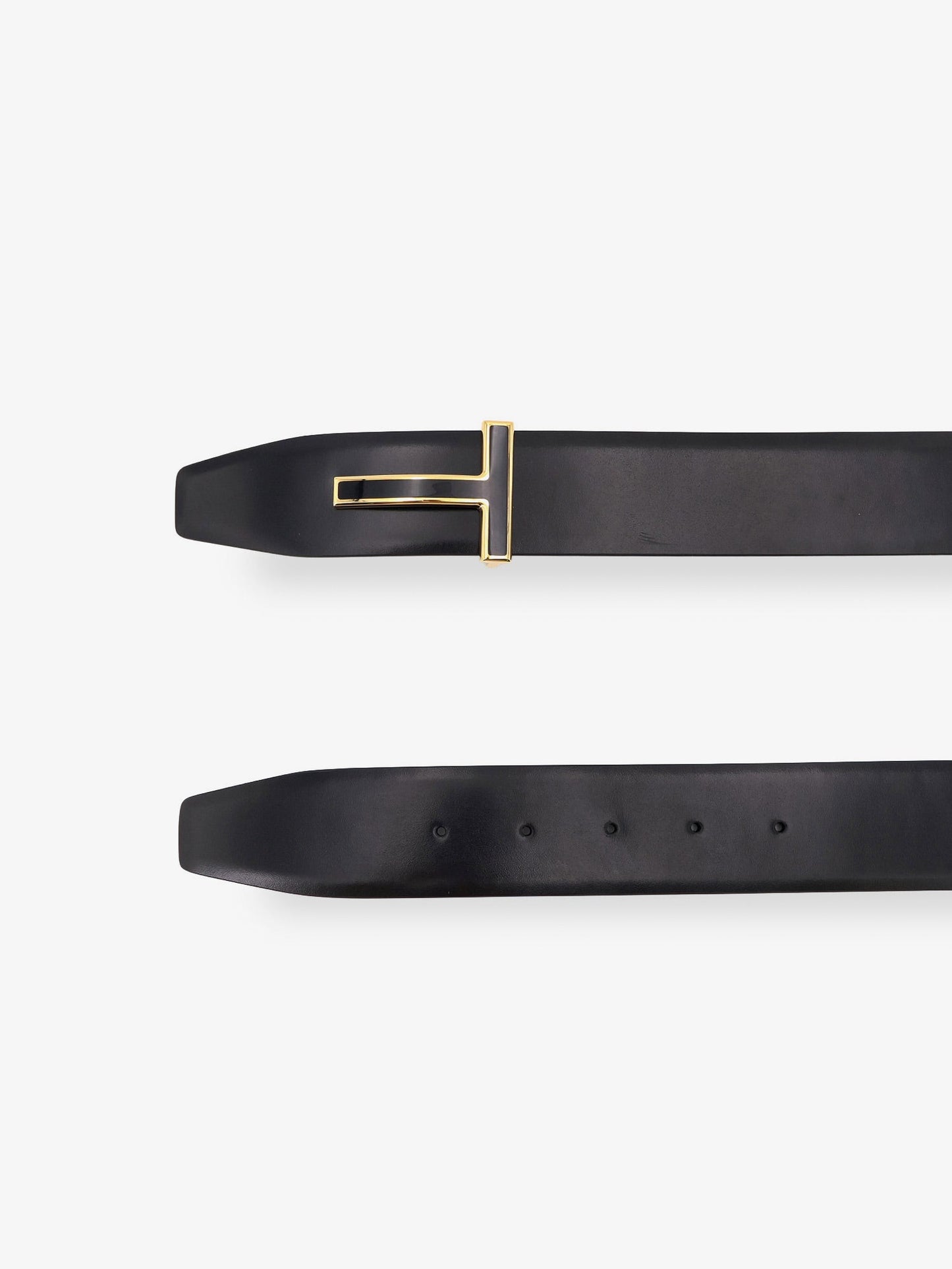 Tom Ford Men Leather Belt With Metal Logo Buckle TOM FORD