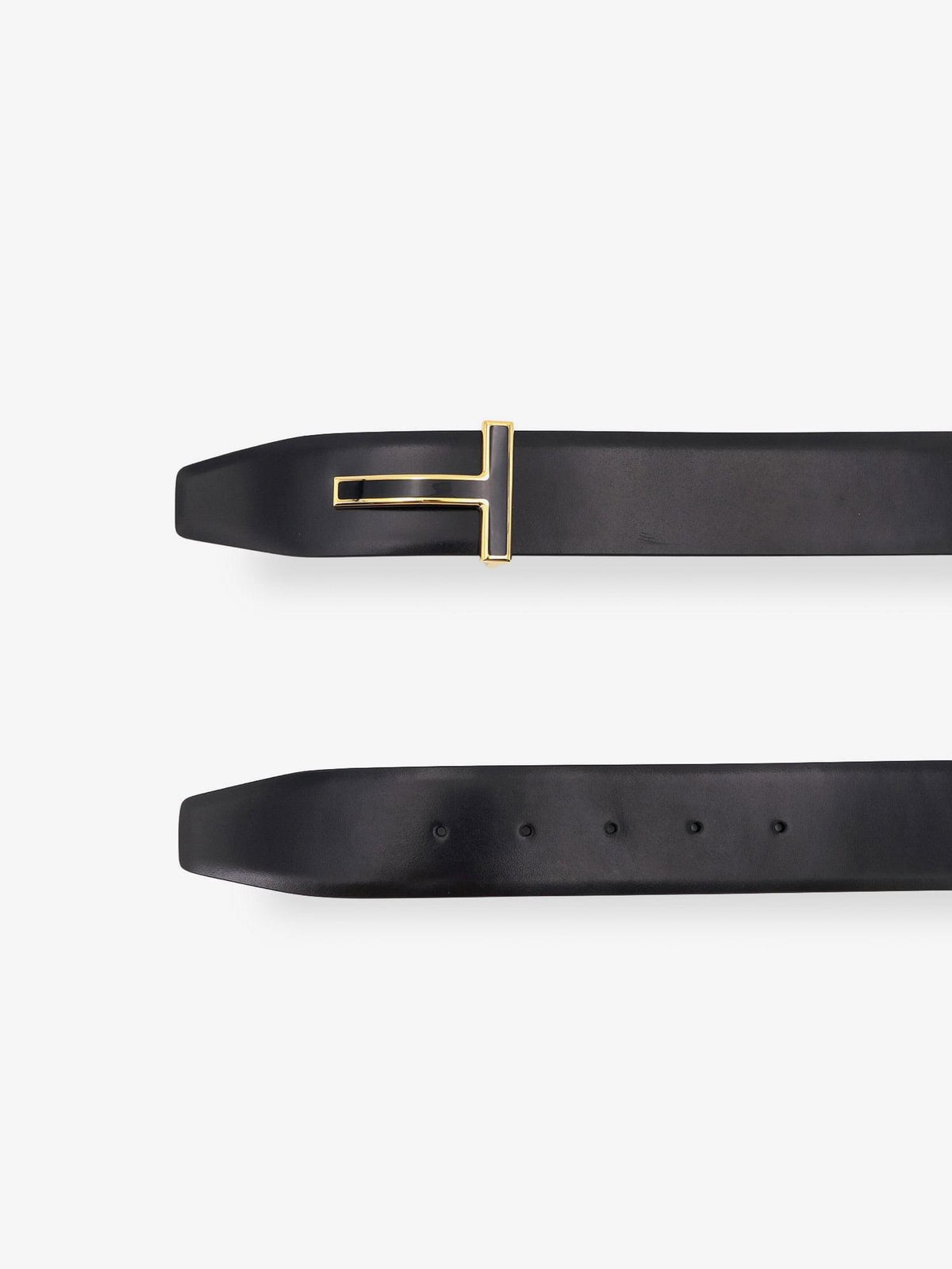Tom Ford Men Leather Belt With Metal Logo Buckle TOM FORD