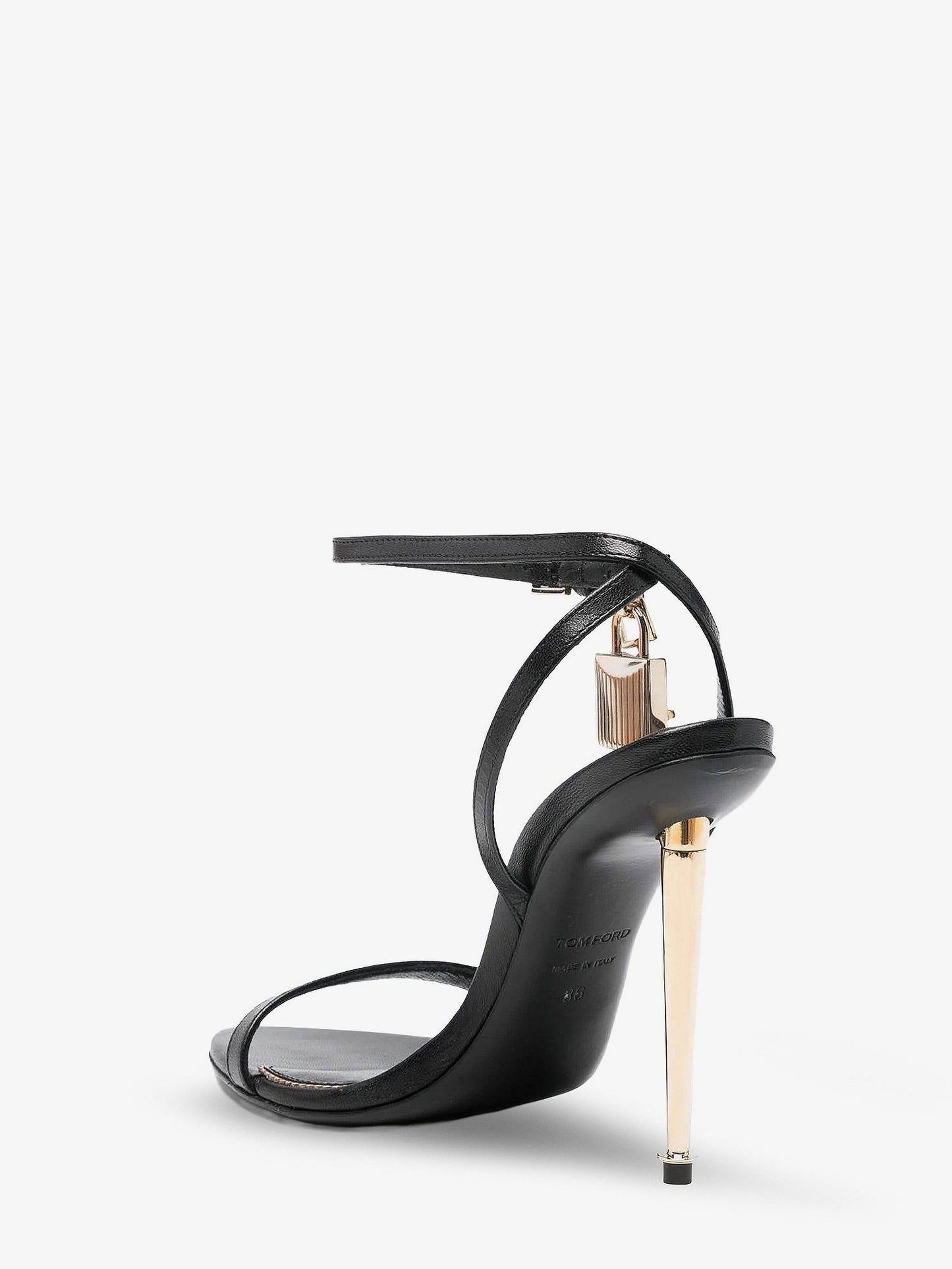 Tom Ford Women Leather Sandals With Metal Padlock Detail TOM FORD