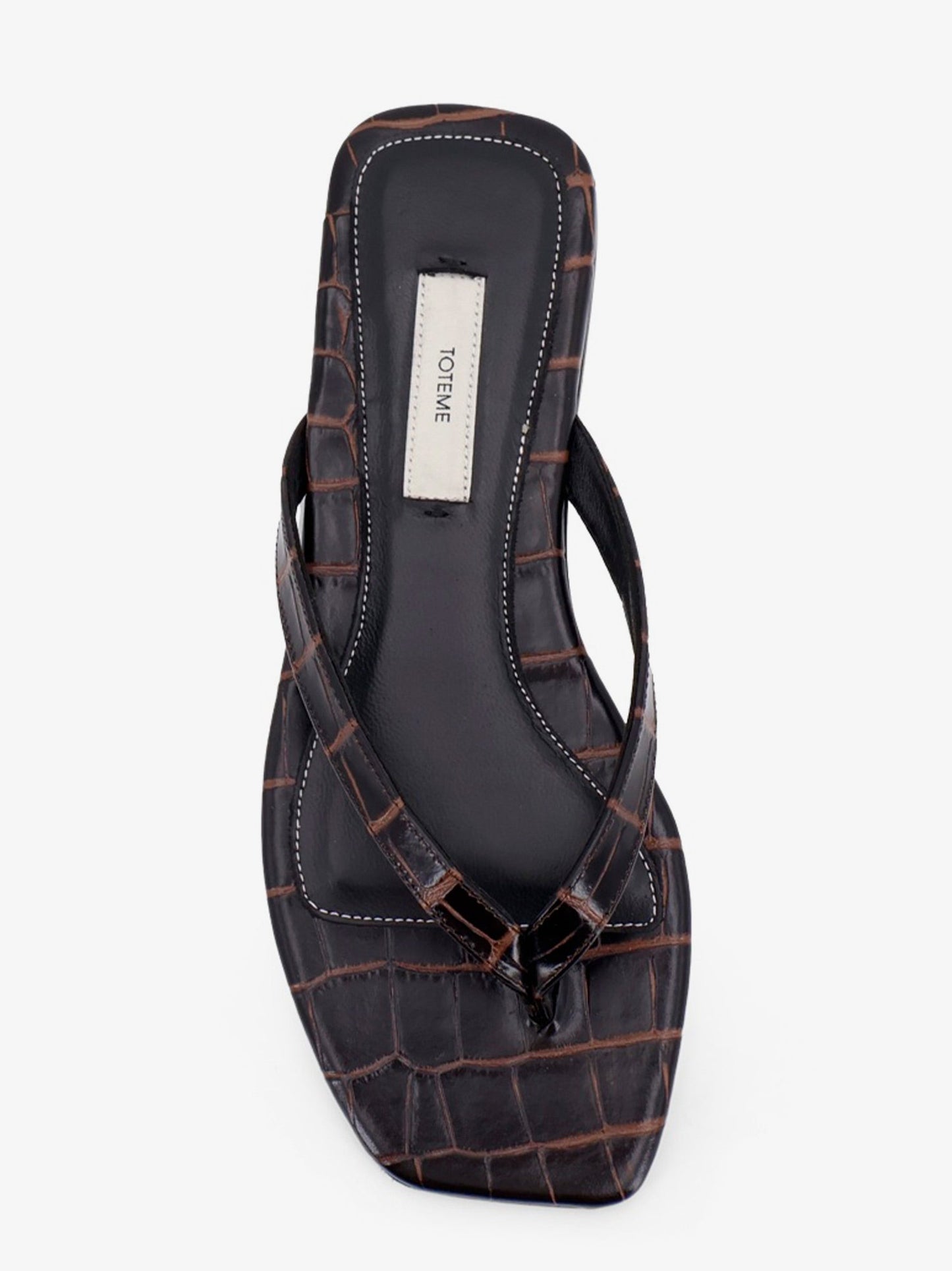 Toteme Women Croco-Embossed Leather Sandals TOTEME