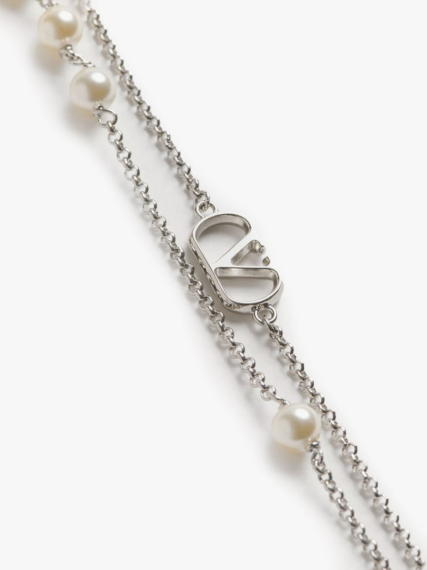 Valentino Garavani Men Metal Necklace With Silver Finishes VALENTINO GARAVANI
