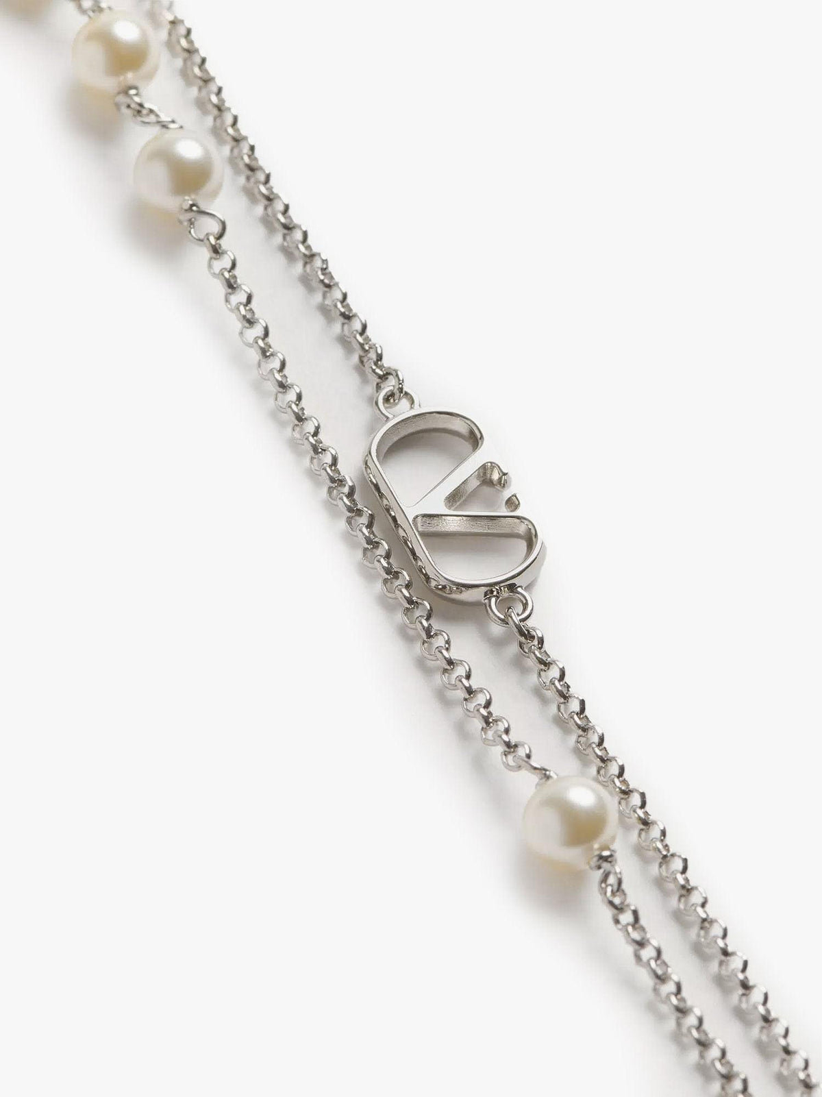 Valentino Garavani Men Metal Necklace With Silver Finishes VALENTINO GARAVANI