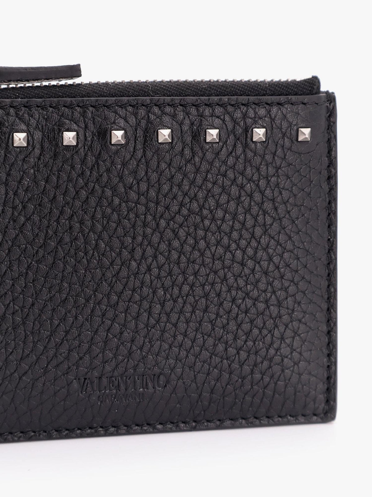 Valentino Garavani Men Valentino Garavani Rockstud Leather Card Holder VALENTINO GARAVANI