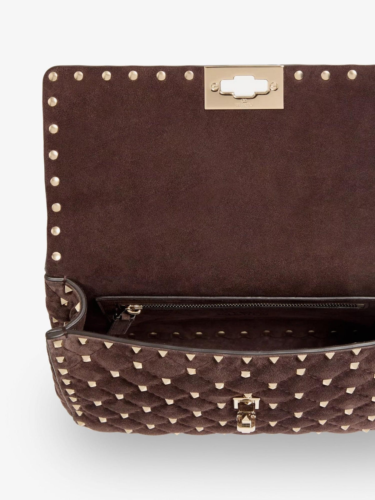 Valentino Garavani Women Rockstud Spike Suede Crossbody Bag With Iconic All-Over Studs VALENTINO GARAVANI
