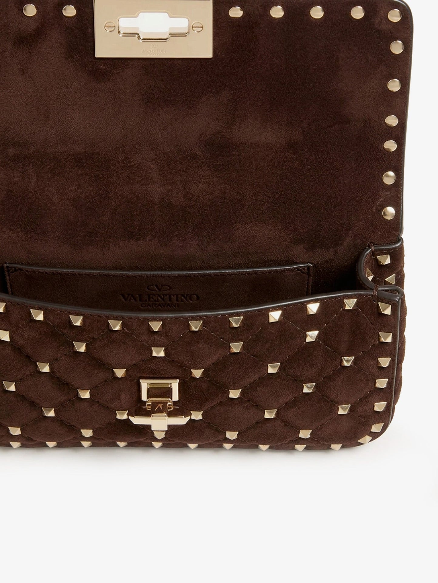 Valentino Garavani Women Rockstud Spike Suede Crossbody Bag With All-Over Studs VALENTINO GARAVANI