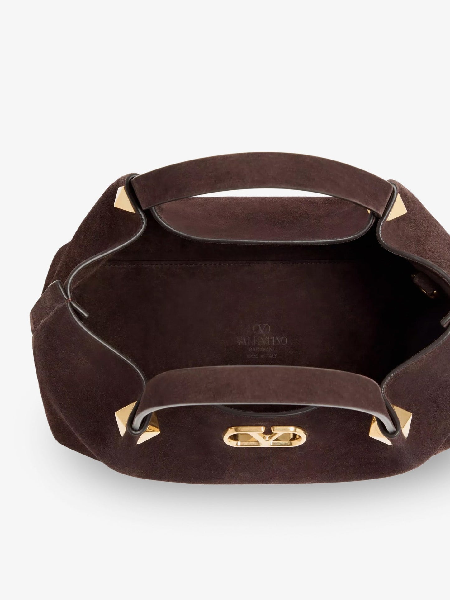 Valentino Garavani Women Suede Handbag With Metal Vlogo VALENTINO GARAVANI