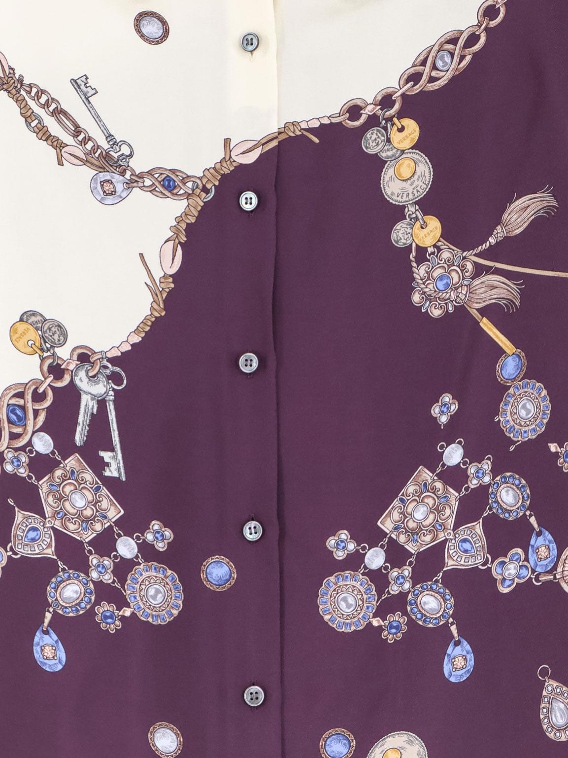 Versace Women Printed Silk Twill Shirt VERSACE