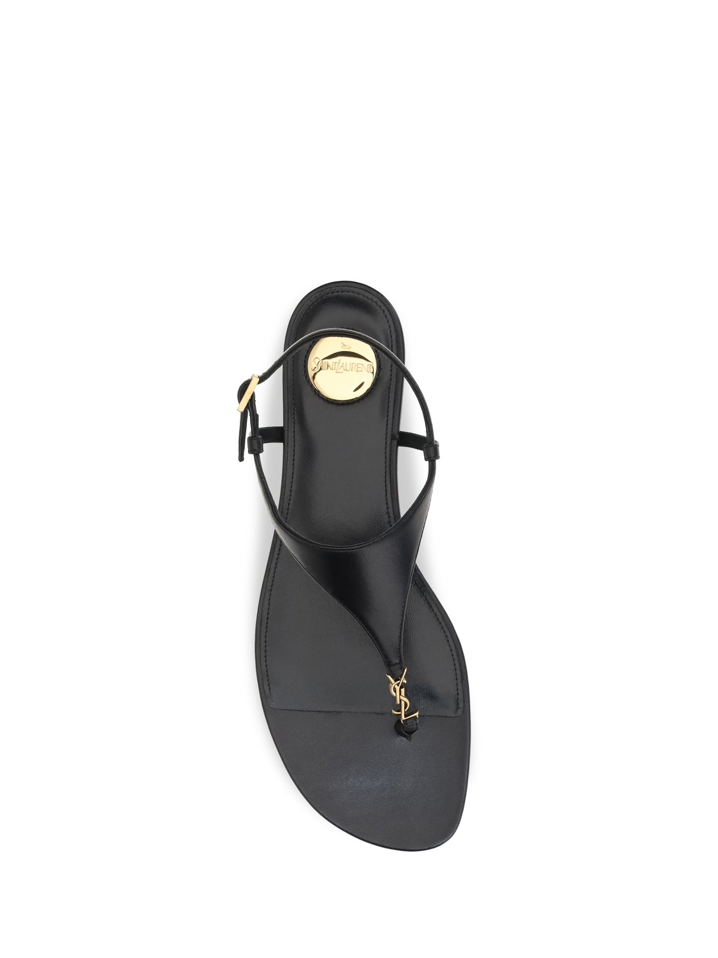 Saint Laurent Women Cassandre Leather Sandals SAINT LAURENT