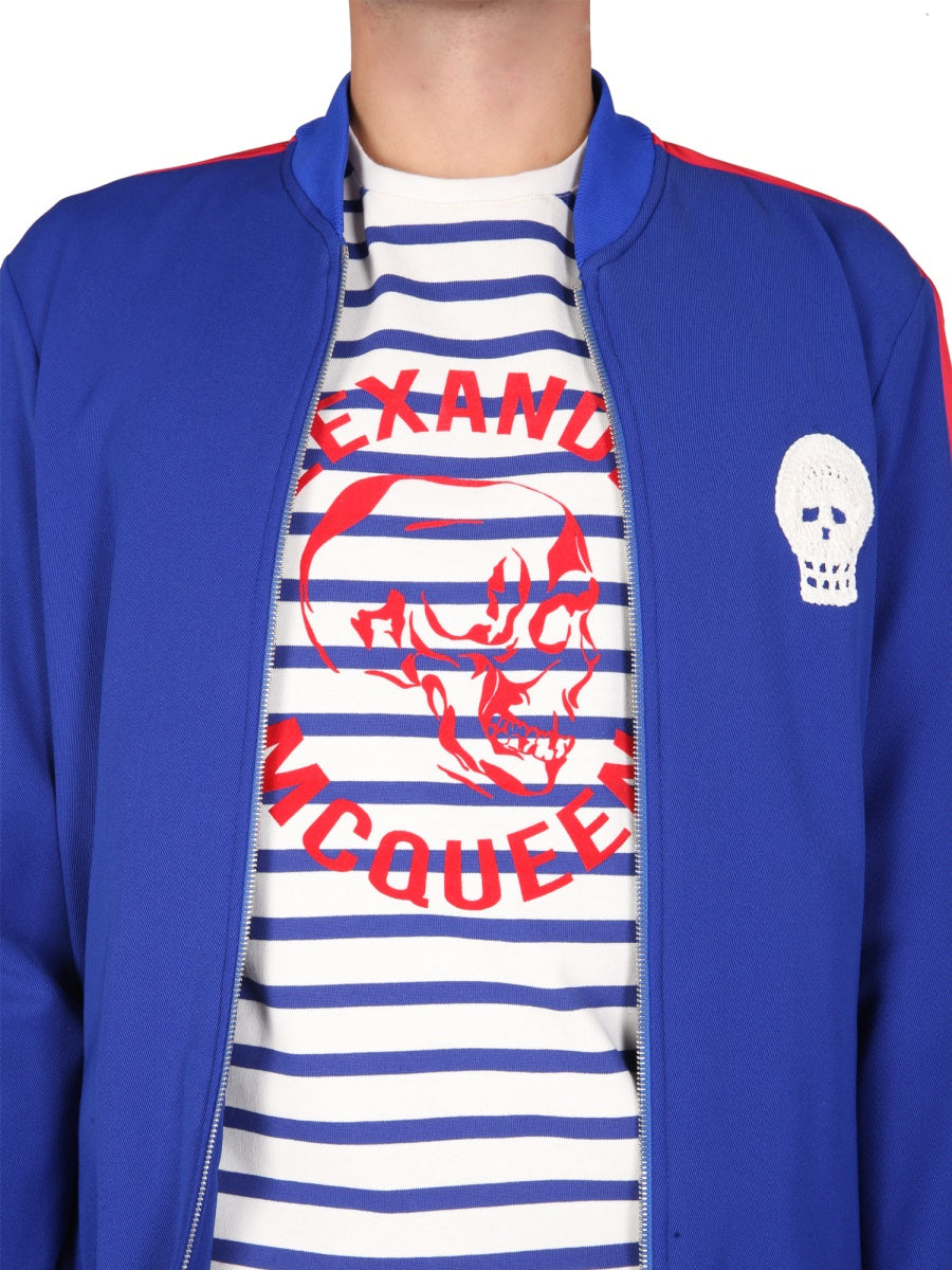 Alexander Mcqueen Men "Skull" Embroidered Sweatshirt ALEXANDER MCQUEEN