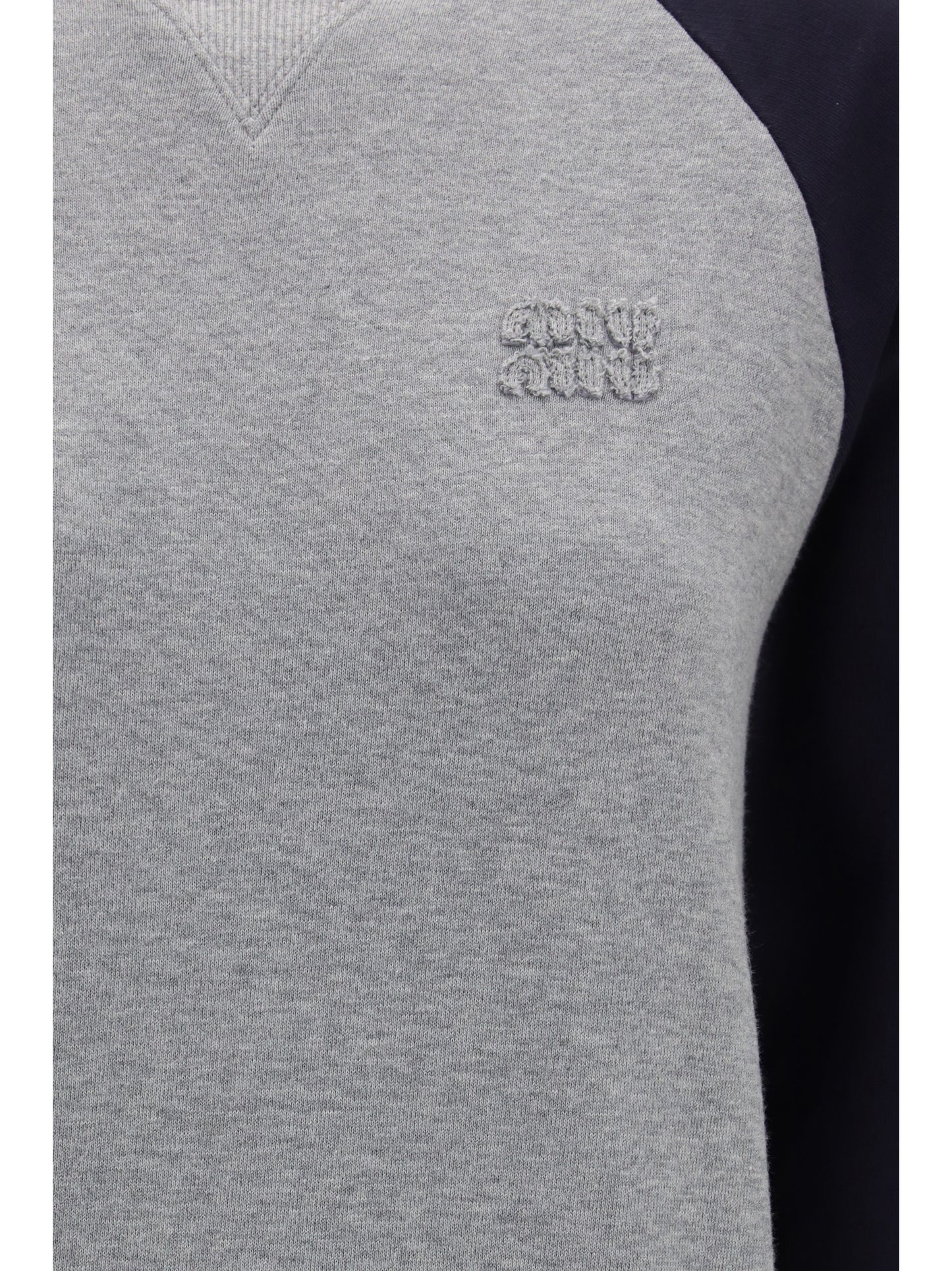 Miu Miu Women Bicolor Crewneck Sweatshirt MIU MIU