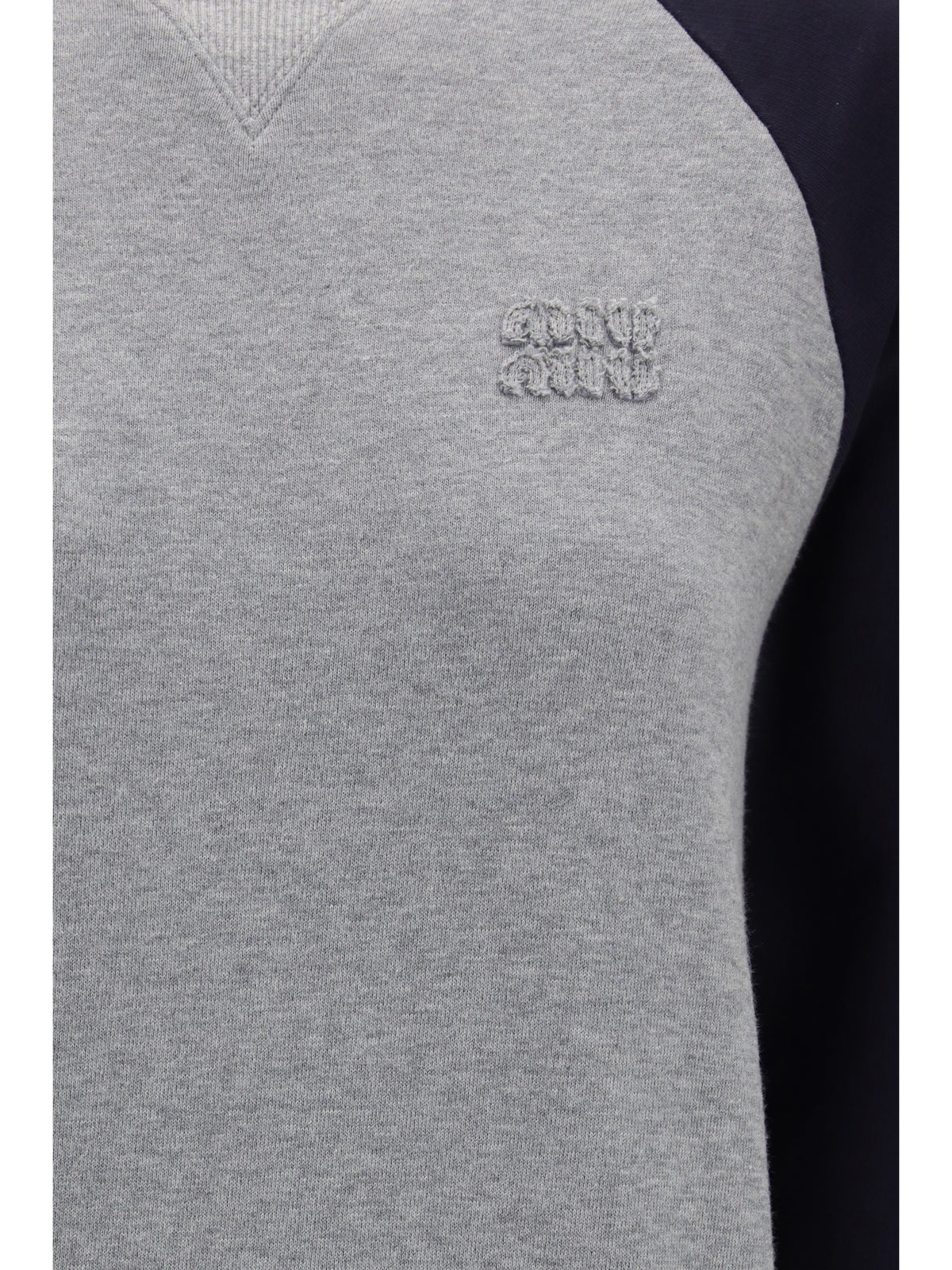 Miu Miu Women Bicolor Crewneck Sweatshirt