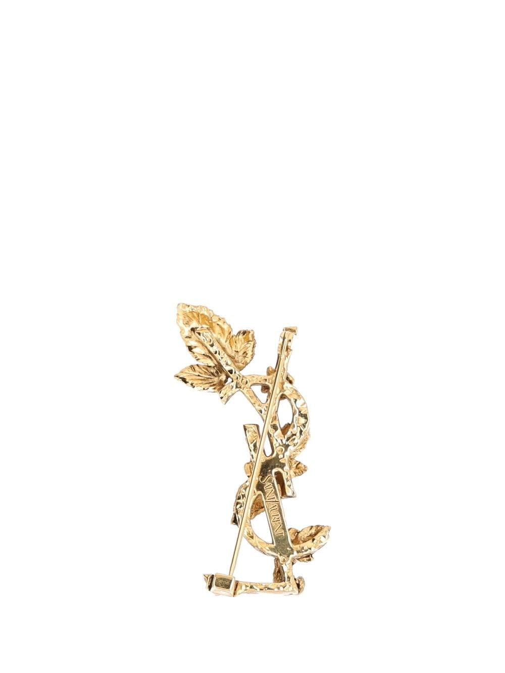 Saint Laurent Women Vignes Monogram Brooch SAINT LAURENT
