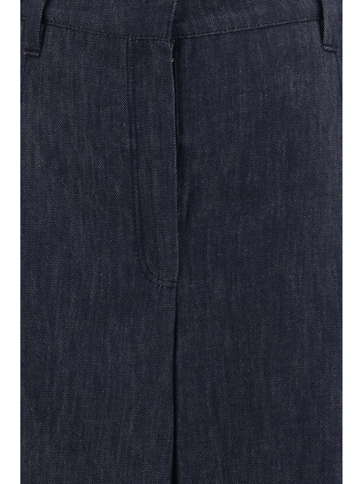 Brunello Cucinelli Women Denim Effect Twill Wide Pants BRUNELLO CUCINELLI