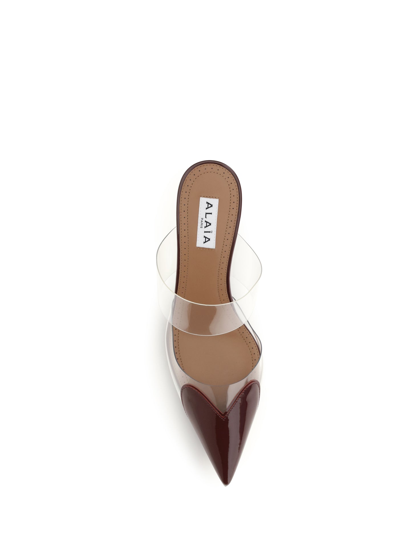 Alaïa Women Le Coeur Patent Leather Mules ALAIA