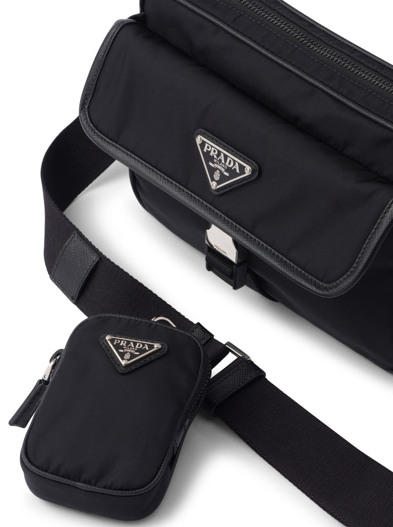 Prada Men Shoulder Bag In Re-Nylon And Saffiano PRADA