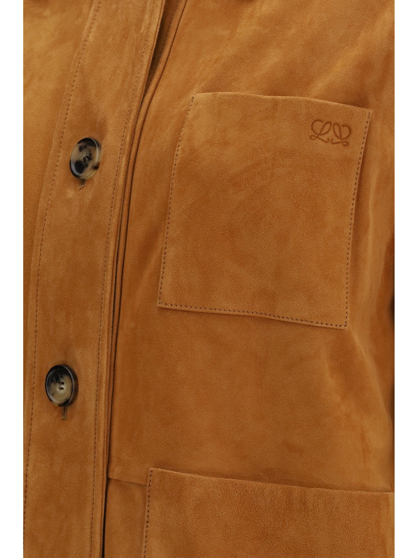 Loewe Women Suede Goat Leather Workwear Jacket LOEWE