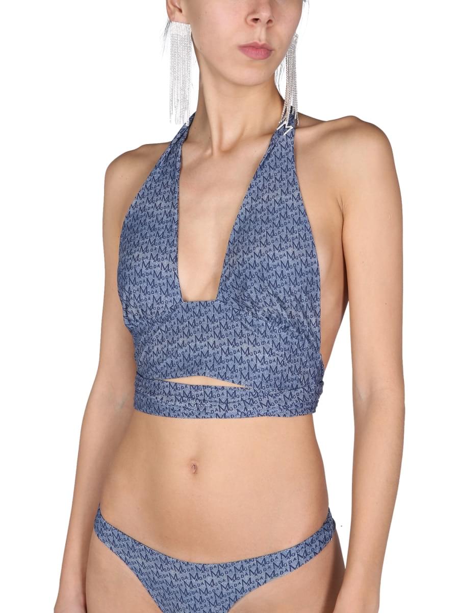 Magda Butrym Women Bikini Top With All Over Logo MAGDA BUTRYM