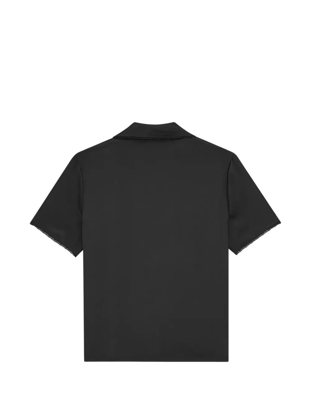 Saint Laurent Women Silk Satin Shirt With Lace Edges SAINT LAURENT