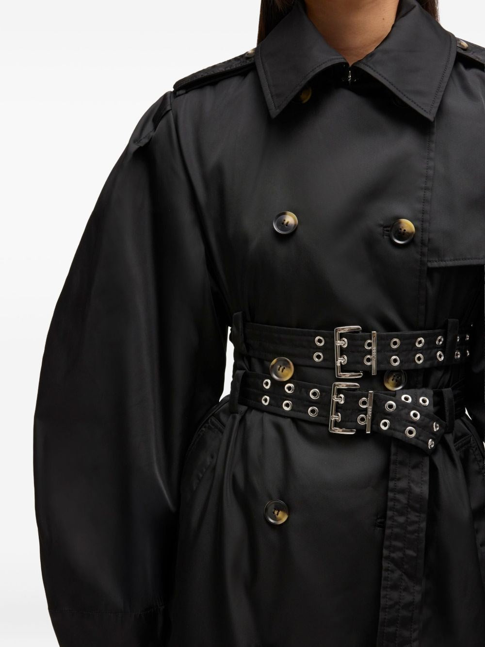 Ganni Women Duchesse Nylon Trenchcoat GANNI