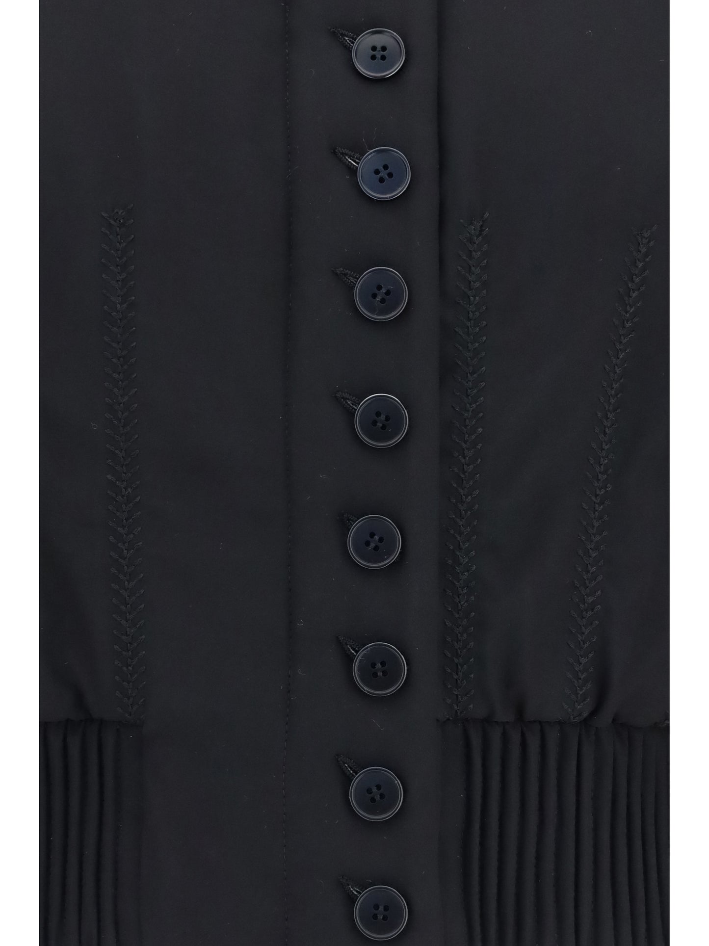 Alexander Mcqueen Women Buttoned Bomber Jacket With Visible Stitching ALEXANDER MCQUEEN