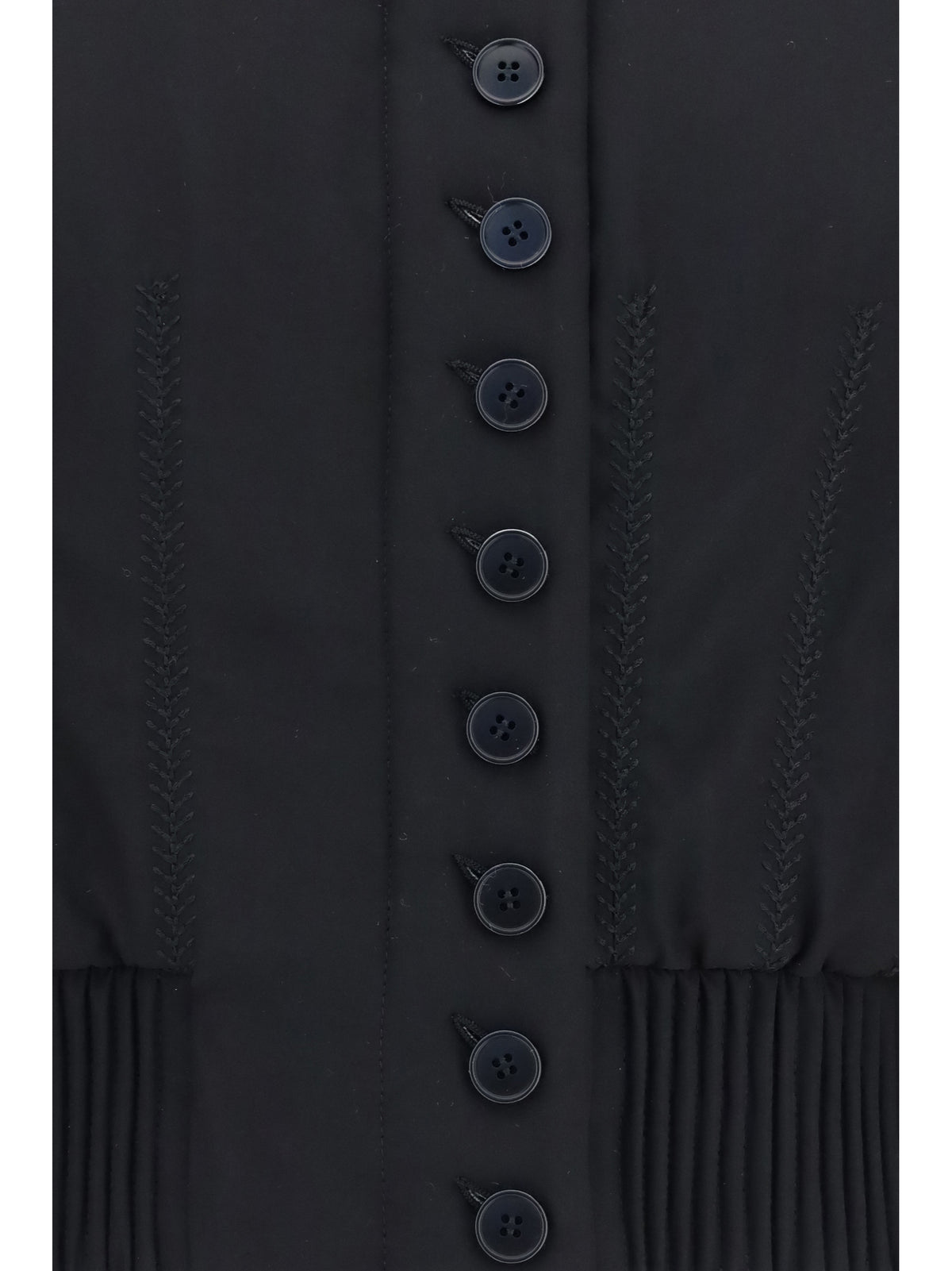 Alexander Mcqueen Women Buttoned Bomber Jacket With Visible Stitching ALEXANDER MCQUEEN