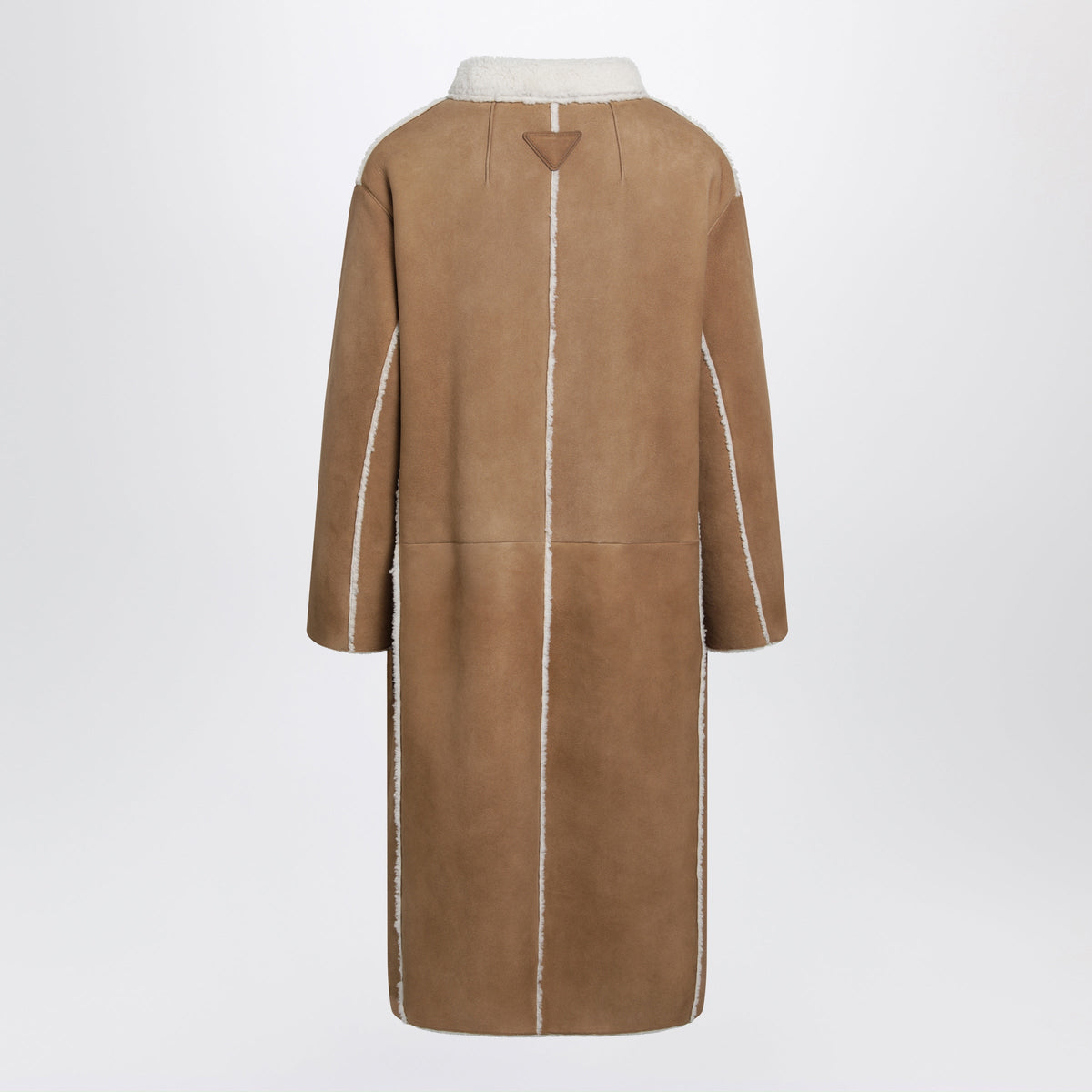 Prada Camel Shearling Coat Women PRADA
