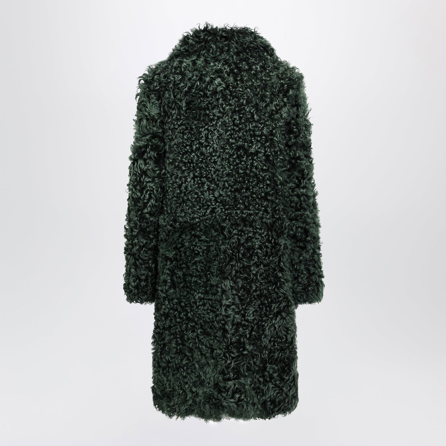 Prada Emerald Green Fur Coat Women PRADA