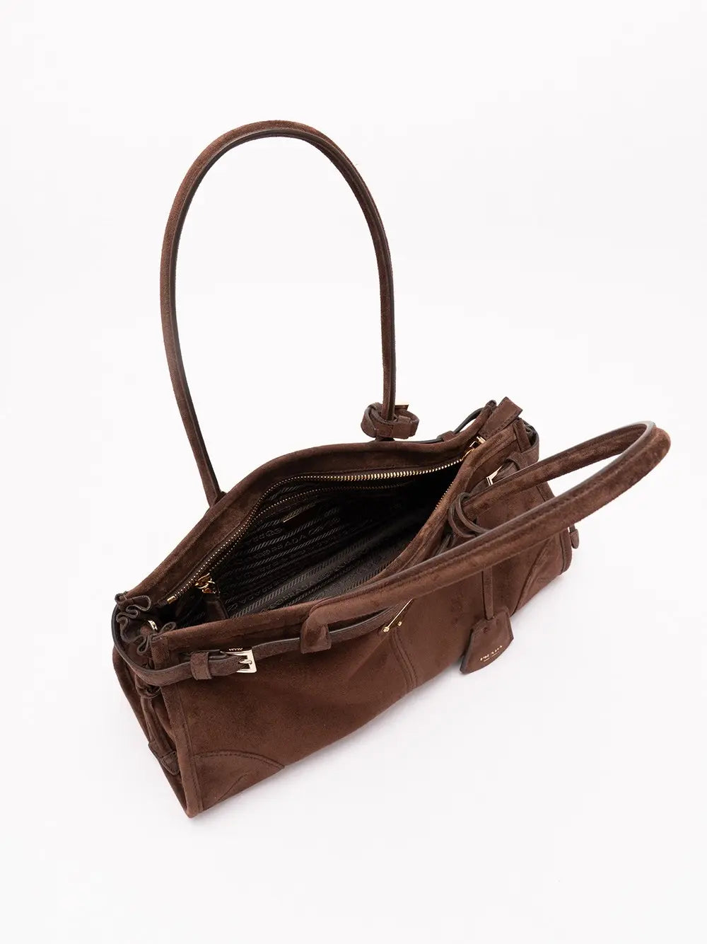 Prada Women Prada Bonnie Medium Suede Bag PRADA