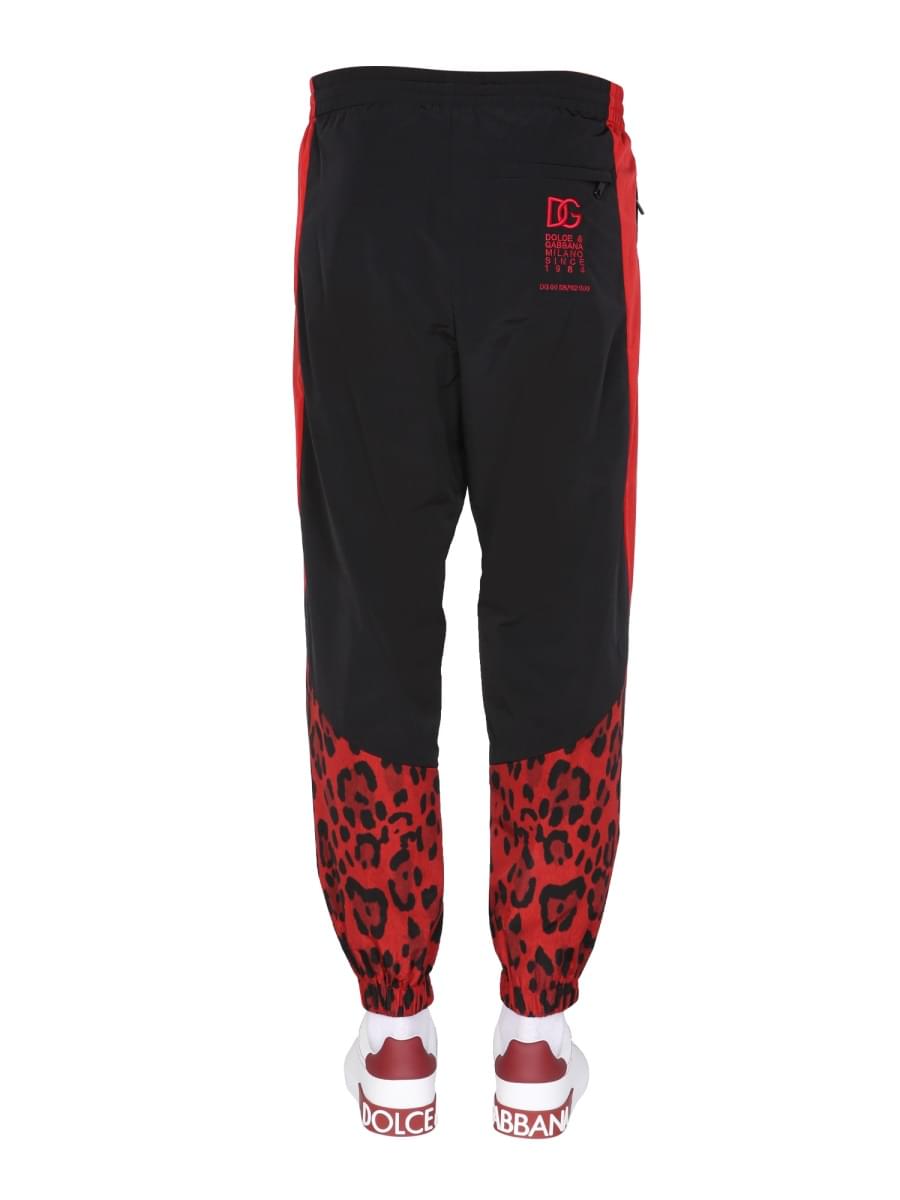 Dolce & Gabbana Men Jogging Pants With Animal Print DOLCE & GABBANA