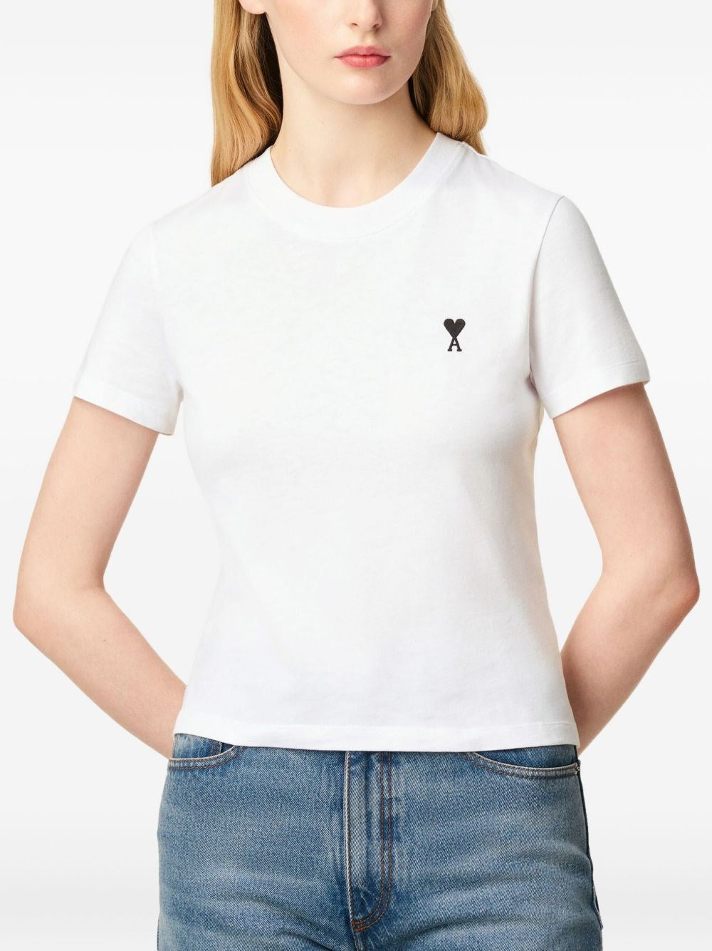 Ami Women Ami De Coeur Crew Neck T-Shirt AMI PARIS