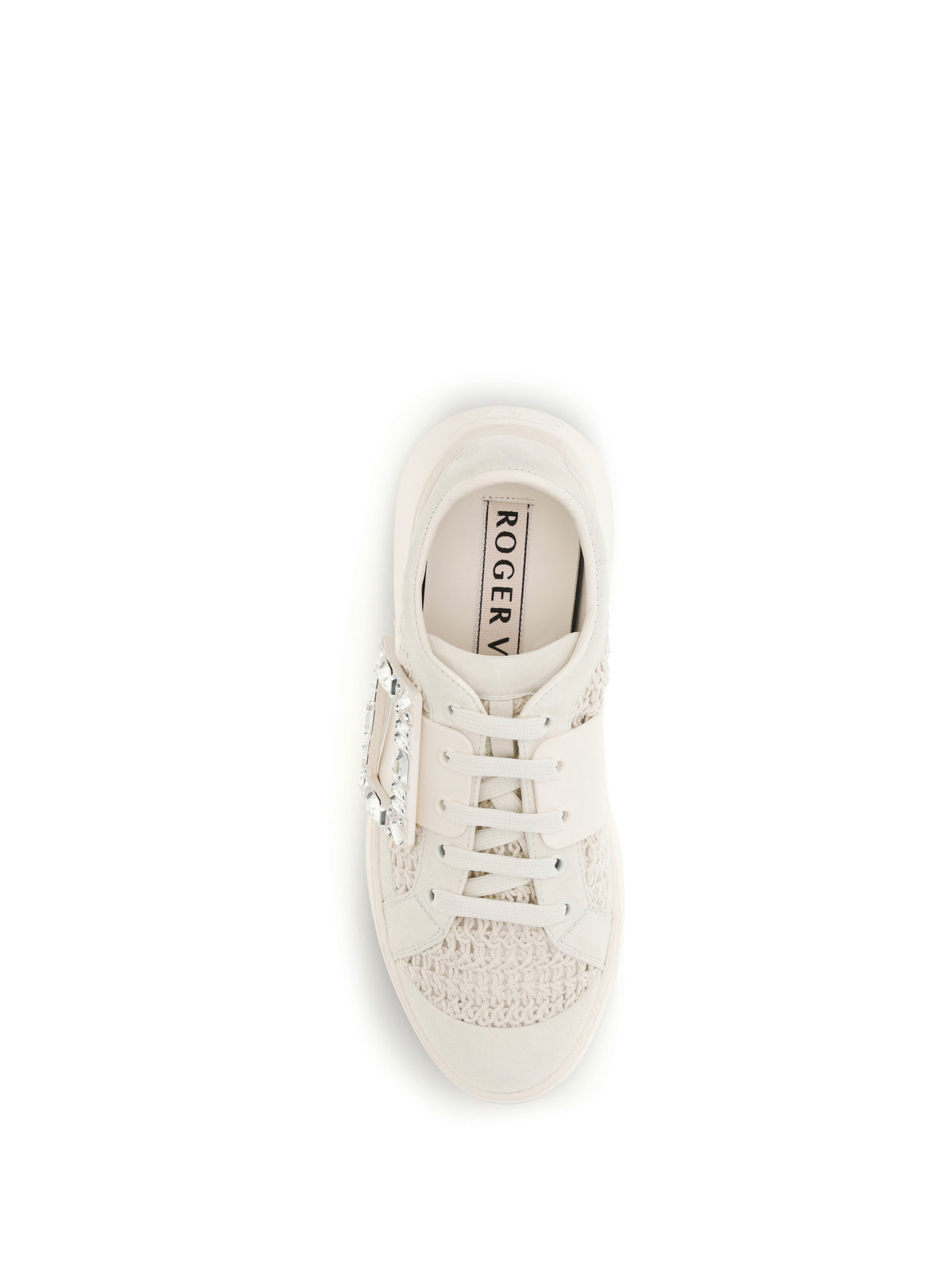 Roger Vivier Women Viv' Skate Leather Sneakers With Embroderies Details ROGER VIVIER