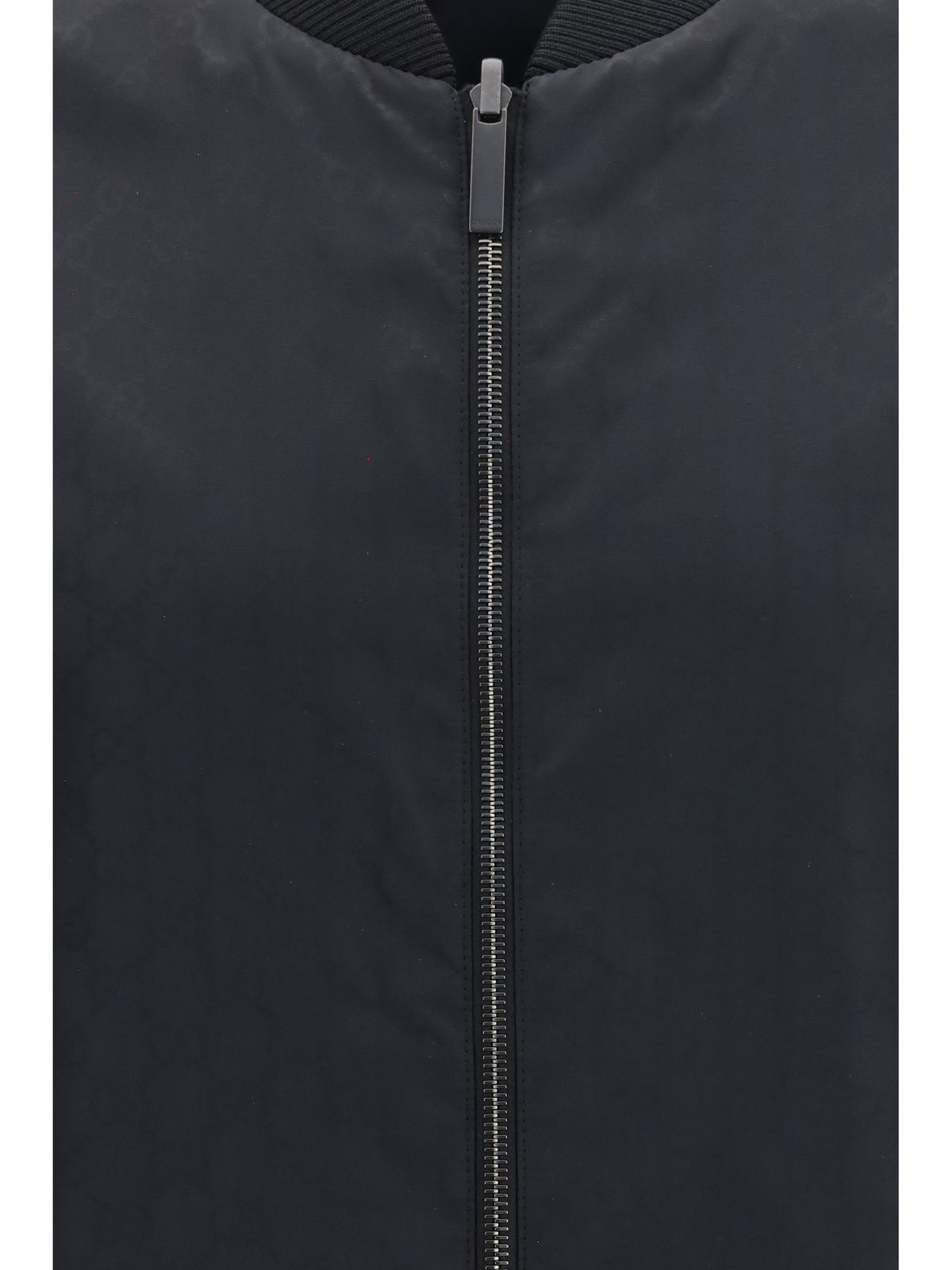 Gucci Men Reversible Zip Jacket In Lightweight Silk Faille GUCCI