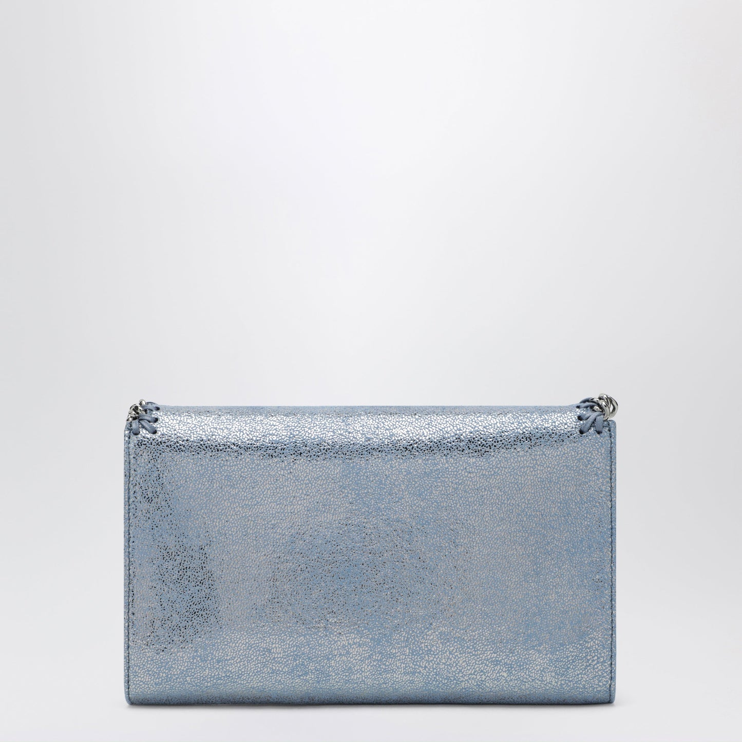 Stella Mccartney Falabella Chain Wallet In Metallic Denim Women STELLA MCCARTNEY