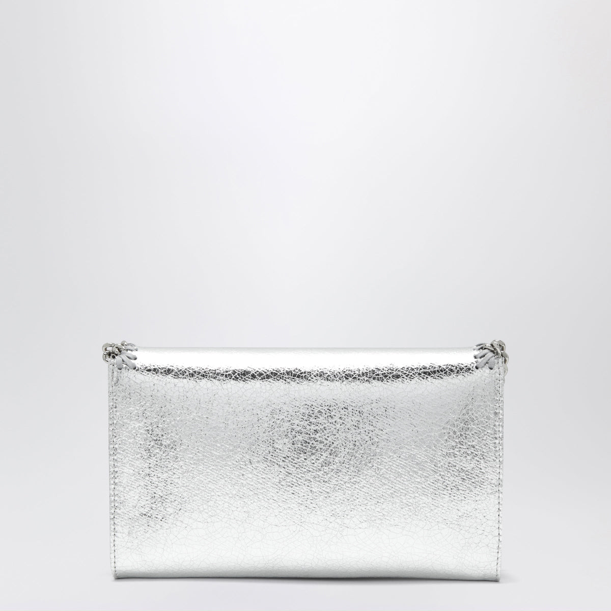 Stella Mccartney Falabella Metallic Silver Crossbody Wallet Bag Women STELLA MCCARTNEY