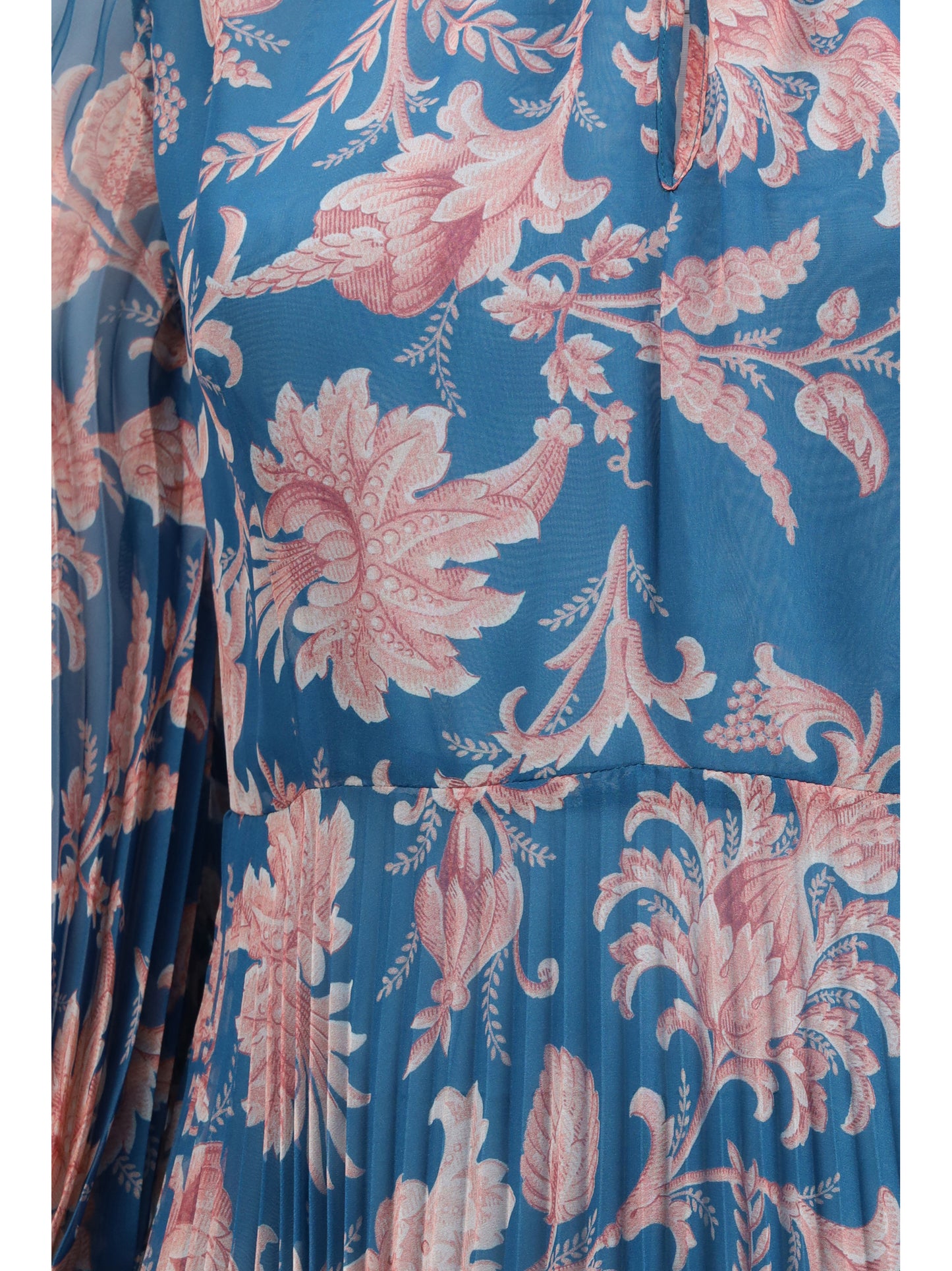 Etro Women Maxi Pleated Dress With Flared Sleeves ETRO